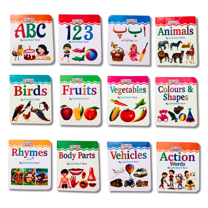 My Cute Board Book Set – 12 Educational Books for Kids